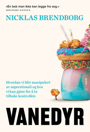 Framsidebilde til boka Vanedyr. Ein donut med kakestrøssel i pastellfargar